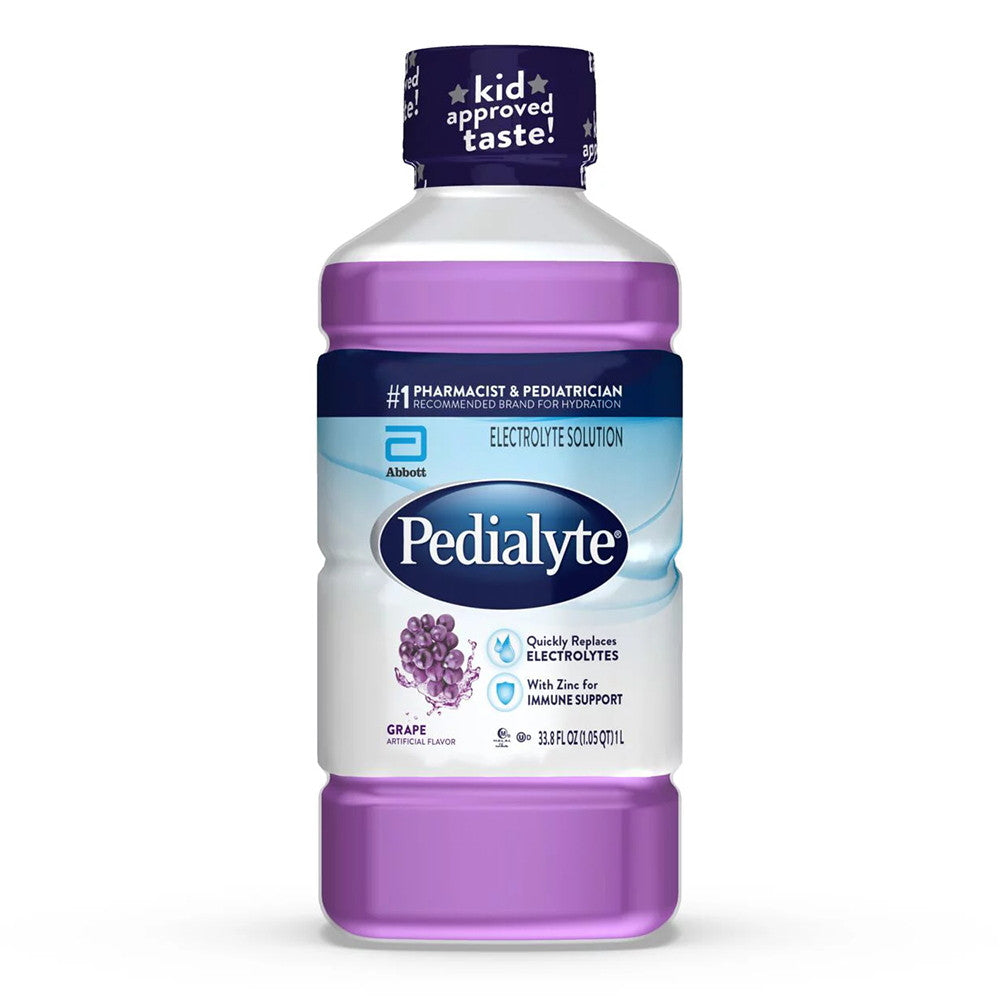 Pedialyte Electrolyte Solution, Grape, Hydration Drink, 33 Oz